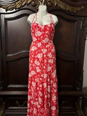 HYFVE Floral Print Wide Leg Spaghetti Straps Jumpsuit NWOT Size L